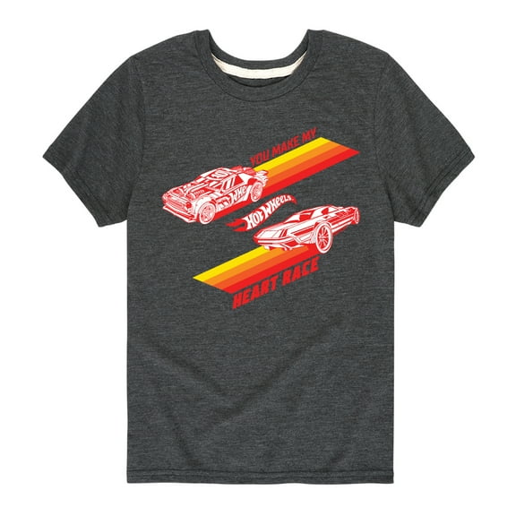 Hot Wheels - Valentine's You Make My Heart Race - Toddler And Youth Short Sleeve Graphic T-Shirt