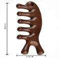 thumbnail image 6 of Sandalwood Massage Comb Five-Tooth Handleless Wooden Comb Blood Circulation Smooth Hair Mother's Day Gift, 6 of 7