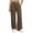 Brown, variant on Sunnin Womens Front Seam Sweatpants Wide Leg Pull On Elastic Waist Side Pockets Casual Athletic Trousers
