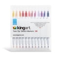 thumbnail image 1 of KINGART Feutres à double pointe Twin-Tip™, 24 couleurs, 1 of 8