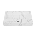 thumbnail image 5 of Voltaire Wide Rectangle Vessel Sink in White Marble, 5 of 12