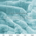 thumbnail image 5 of ROSEKIND Super-soft Aesthetic 3D Embossed Checkerboard Fleece Throw Blanket, Reversible Luxury Textured Fuzzy Plush Throw for Couch Bed Sofa, All-season, Lack Blue, 40"x60", 5 of 9