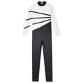 thumbnail image 5 of vastwit Kids Girls Gymnastic Jumpsuit Full Body Ballet Yoga Dance Bodysuit Unitrad Athletic Sports White 6, 5 of 7