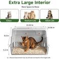 thumbnail image 2 of XL Enclosed Stainless Steel Litter Box with Lid, Light Gray, 2 of 7