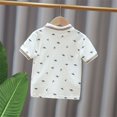thumbnail image 4 of XUELUO Toddler Boys Shirts & Tops Summer Dinosaur Print Lapel Botton Down Short Sleeve Casual Fashion T Shirts Daily-Wear,White,4-5 Years, 4 of 5