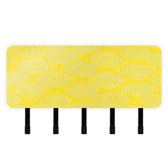 Stylish Acrylic Key Holder Wall Mount small shelf with hooks Decorative & Functional for Home Organization Circles and Lines