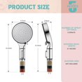 thumbnail image 2 of duomi-Filtered Shower Head with Handheld, HURRAN 5-Spray Mode High Pressure Shower Heads with Filter, Detachable Handheld Showerhead with ON/OFF Switch, Water Softener Filters Beads Replacement (Head, 2 of 4