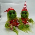 thumbnail image 3 of Christmas Green Grinnc Latex Doll, Green Furry Gift, Plush Ornament, Christmas Gift, 3 of 4