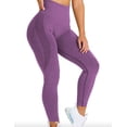 thumbnail image 3 of Leggings sin costuras para mujer Cintura alta Contorno de sonrisa Entrenamiento Pantalones de yoga Levantamiento de glúteos Medias de control de barriga Adepaton LRWJ019-19, 3 of 4