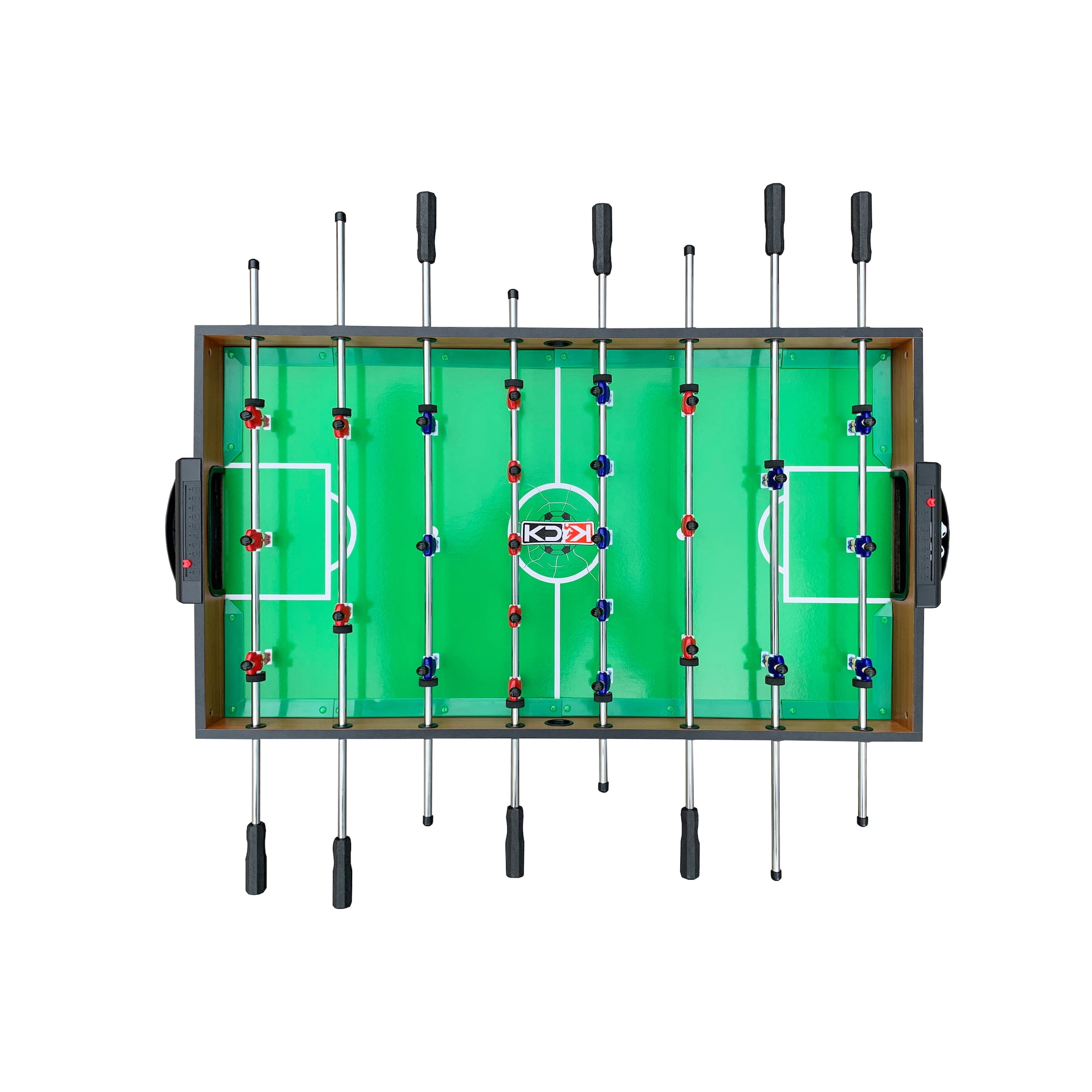 KICK Defender 48″ 10-in-1 Multi-Game Table (Brown) - Combo Game Table Set - Foosball, Billiards, Glide Hockey, Ice Hockey, Table Tennis, Chess, Backgammon, Draughts, Bowling, Shuffleboard for Family