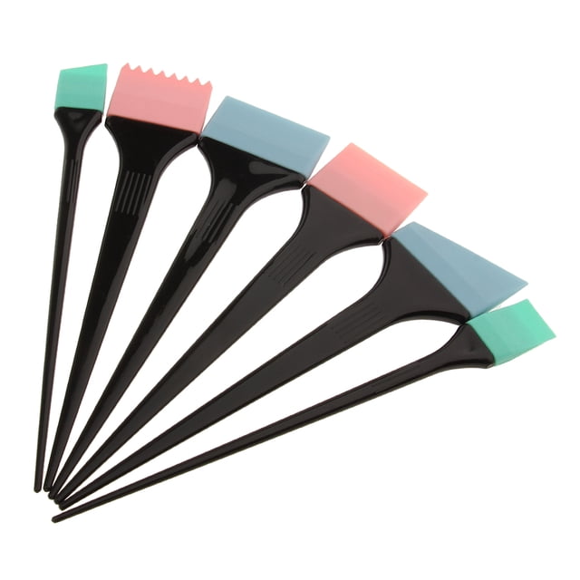 6 Uds Tinte Cabello Silicona Reutilizable Duradero Shamjiam Conjunto de cepillos de color
