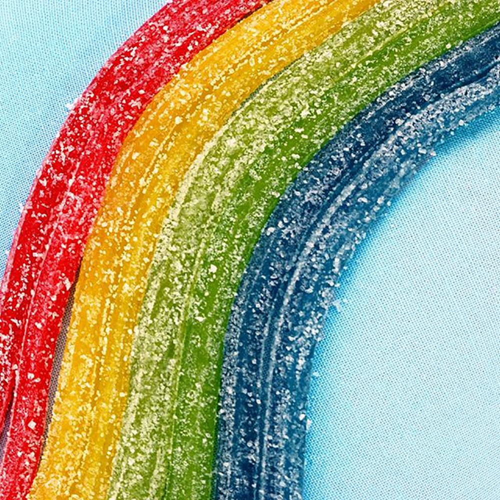 Sour Punch Rainbow Straws Chewy Candy 2oz Tray (24-Pack)