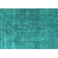 thumbnail image 1 of Ahgly Company Machine Washable Indoor Rectangle Oriental Turquoise Blue Industrial Area Rugs, 5' x 7', 1 of 4
