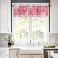 thumbnail image 2 of Mother''s Day Flowers Valance Curtains for Kitchen Windows Mother''s Day Spring Pink Floral Blossom Curtain Valances Decor Short Rod Pocket Window Treatment Drapes for Kitchen Bedroom 54x18in, 2 of 5