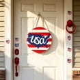 thumbnail image 6 of CuiLiyq 4th of July Wooden Welcome Door Hanger, Patriotic Memorial Day USA 250th Anniversary Sign for Front Porch Wall Entryway Home Decor, 6 of 6