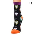 thumbnail image 4 of Halloween Socks Fashion Colorful 5 Pairs Fancy Crew Socks Casual Socks for Woman, 4 of 10