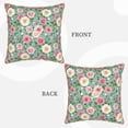 thumbnail image 3 of Susaid Rose Flowers Print Velvet Throw Pillow Covers Home Art Deco Pillowcase Square Pillow Case Cushion Cover for Bed Sofa Living Room Car Indoor and Outdoor-18"x18", 3 of 8