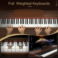 thumbnail image 2 of Ktaxon 88 Key Keyboard Piano Weighted Action Electronic Keyboard, Digital Piano with 3-Pedal Unit, Removable Music Stand, Stereo Headphone, Dark Brown, 2 of 7