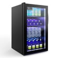 thumbnail image 2 of Canddidliike 120 Can Beverage Mini Refrigerator with Glass Door, Fridge with Freezer, Fridge, 2 of 10