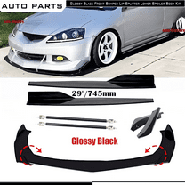 Booming up For Acura RSX 2002-2006 Front Bumper Lip Splitter Spoiler Side Skirt Bod K