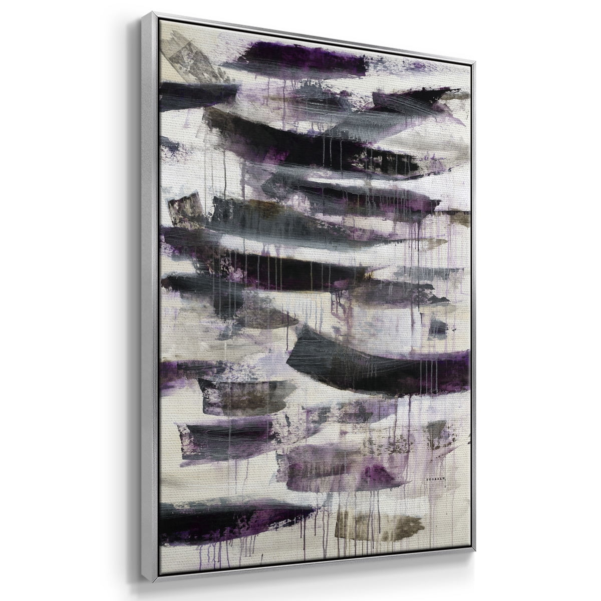 Helix #2 Framed Premium Gallery Wrapped Canvas - Ready to Hang - 27 x 41 - Silver Floating Frame