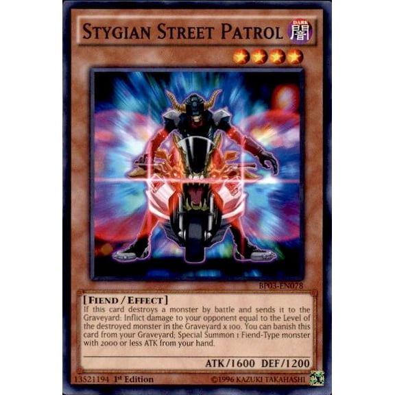 YuGiOh Battle Pack 3 Monster League Shatterfoil Common Stygian Street Patrol BP03-EN078 (Shatterfoil)