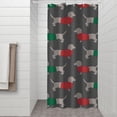 thumbnail image 2 of Dachshund Footprint Shower Curtain 36"x72" ,Bathroom Decorative Shower Curtains Set with 12 Hooks,Modern Waterproof Washable Shower Curtain, 2 of 6