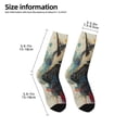 thumbnail image 2 of Fuzoiu Colorful Ink Cute Horse Print Kids Socks For Boys Girls,Grip Crew Socks with Non Slip,Lightweight Stretch Crew Socks,Toddlers Crew Boot Socks, 2 of 5