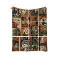 thumbnail image 2 of Halloween Throw Blanket Gifts for Adults Kids, Patchwork Pattern Soft Flannel Blankets for Bed Couch - 50"×60", 2 of 6