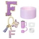 thumbnail image 1 of Juego de accesorios Uxcell para taza con asa, que incluye cubierta de silicona para popote, bota, tapón a prueba de derrames, encanto de asa, etiqueta de iniciales letra F, 1 of 7