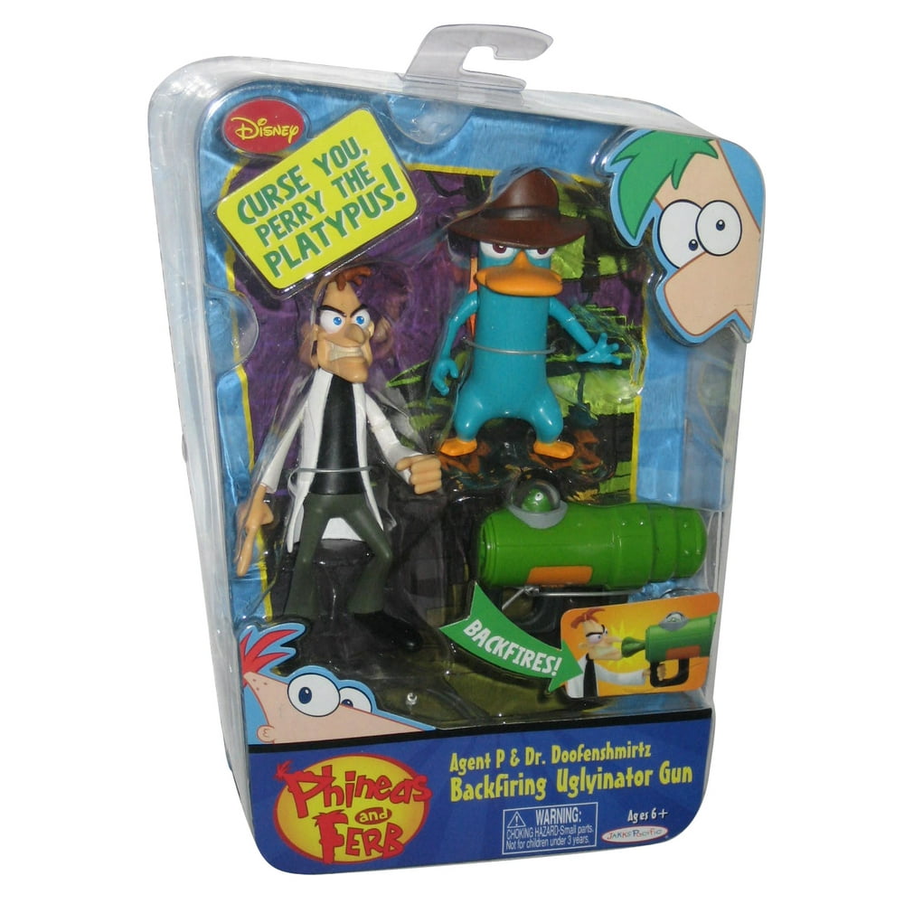Disney Phineas and Ferb Agent P & Dr. Doofenshmirtz Figure Set - (Jakks Pacific) - Walmart.com