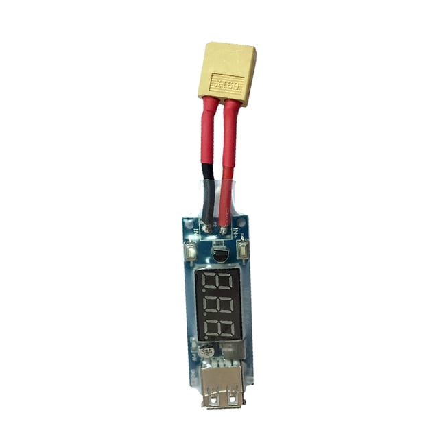 Sidaley Convertidor de de litio de 7,4-40V, convertidores de teléfono USB, adaptador multifuncional Universal práctico Digital, fuente de Electrónica miscelánea Cabezal XT60 (18G)