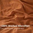 thumbnail image 4 of Move Over Burnt Orange Bedding Sets King Washed Microfiber Macrame Tassel Pattern Boho Duvet Cover Set No Filling, 4 of 8