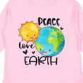 thumbnail image 4 of Inktastic Earth Day Peace Love Earth Boys or Girls Long Sleeve Toddler T-Shirt, 4 of 5