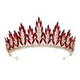 thumbnail image 4 of Tiara de boda, diadema, diadema, amuleto, regalo, corona de princesa, diadema con corona Estilo A Dorado Rojo, 4 of 7