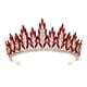thumbnail image 4 of Tiara de boda, diadema, regalo, diadema decorativa, tocado de novia, corona, diadema Estilo A Dorado Rojo, 4 of 7