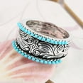 thumbnail image 4 of QQTDFG Gorgeous 925 Silver Turquoise Ring Women Wedding Jewelry Rings Gift Size 6-10-10-:#1, 4 of 7