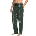 thumbnail image 2 of FORMRS Mens Pajama Pants with Pockets Sleepwear Lounge Bottoms Sizes S-2XL, Green Christmas Trees, 2 of 7