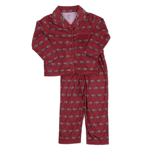 Leveret Leveret Kids Pajamas Flannel Pajamas Boys Girls 2 Piece Christmas Pajama Set Elephant 4 Years Walmart Com Walmart Com