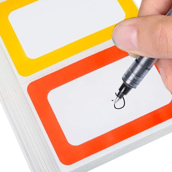 OUNONA 150pcs Self-Adhesive Label Stickers Assorted Colors Writable for Organization, Classification, and Office Use