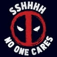 thumbnail image 2 of Mens Marvel: Deadpool Shh… No One Cares Logo T Shirt, 2 of 5
