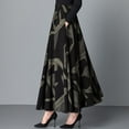 thumbnail image 2 of Awdenio Plaid Skirt Women Fashion Pocket Long Skirt Sexy Women High Print Fashion Long Skirt, 2 of 8