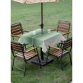 thumbnail image 5 of Sage Green Grey Ombre Outdoor Tablecloth with Umbrella Hole, Modern Abstract Art Gradient Spillproof Waterproof Outdoor Table Cover, Patio Tablecloths for Party/Garden/Picnic, Square 54"x54", 5 of 9