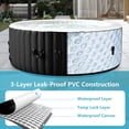 thumbnail image 5 of Lilypelle Inflatable Hot Tub, 72” X 47” X 25” Portable Blow Up Hot Tub for 2 Adults, Outdoor Spa with 110 Bubble Jets and Built in Heater Pump, Filter, 5 of 9