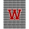 thumbnail image 1 of 11 x 15 in. Houndstooth Black W Monogram Initial Garden Size Flag, 1 of 1