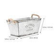 thumbnail image 2 of CRAFTHROU Artificial Flowers Bucket Flower Bucket Silver 1Pack for Storage, 2 of 8
