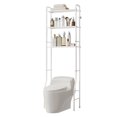 thumbnail image 1 of Amdohai Over the Toilet Storage 3-Tier Over Toilet Bathroom Organizer Over Washing Machine Rack Bathroom Shelf White, 1 of 8