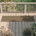 thumbnail image 2 of HOMETRENDS 2 ft. x 6 ft. Tan Flatweave Outdoor Rug, Lazlo Replay, 2 of 9