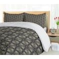 thumbnail image 4 of Ambesonne Khaki Duvet Cover Sets, Spots Abstract Wave Motif, 2-Queen, Multicolor, 4 of 6