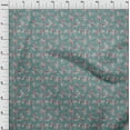 thumbnail image 4 of oneOone Polyester Spandex Teal Blue Fabric Floral Fabric For Sewing Printed Craft Fabric By The Yard 56 Inch Wide, 4 of 4
